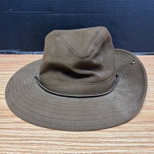 Dorfman Pacific Co. Wide Brim Outback Canvas Hat #5526